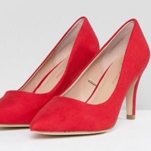 [New Look] Red Kitten Heels (Wide Fit)